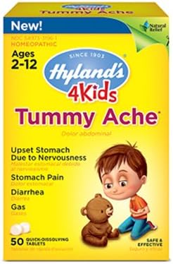 Hyland's 4 Kids Tummy Ache Tablets 50 ea (Pack of 2)