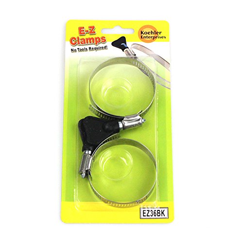 Koehler Enterprises EZ36BK EZ Clamp Blister Pack, 2 Piece (SAE Size 36, No Tools Required)