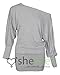 OutofGas Clothing Women's Batwing Off Shoulder Long Sleeve Top