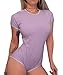 Littleforbig Adult Baby Diaper Lover (ABDL) Button Crotch Romper Onesie Pastel Series (XXXXL, Purple)