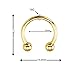 BodyJ4You Septum Clicker and Horseshoe Circular Barbell Stainless Steel 16G (1.2mm) 2PC