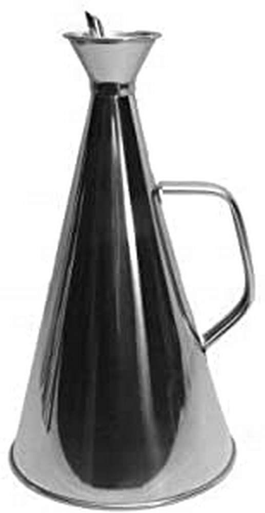 Ilsa 383 – Steel Anti-Spill Oil Bottle, Silver 3/4 l metallic silver