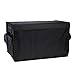 Autvivid Trunk Organizer Cargo Storage Waterproof Heavy Duty Storage Bin with 4 Side Pockets Oxford Cloth Caddy Storage for SUV Car Truck Travel Vocation Trip Camping Household (Black)