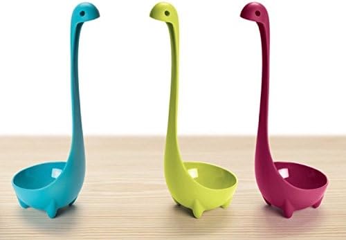 (Pack of 3)-EverType Nessie Soup Ladle Cute Creative Cartoon Spoon Tableware (Blue+Purple+Green)