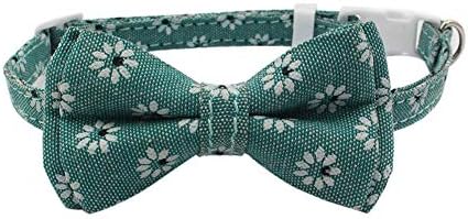 NAttnJf Adjustable Puppy Dog Cat Buckle Collar Bow Tie Neck Bowknot Strap Band Pet Supplies Gift Light Blue S