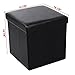 ShellKingdom Faux Leather Storage Ottoman Cube Foot Rest Portable 14 7/8