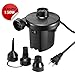 KUMEED Electric Air Pump Quick-Fill Inflator for Camp Bed Mattress Rafts Pool Float, Inflator Deflator in 110V - Black