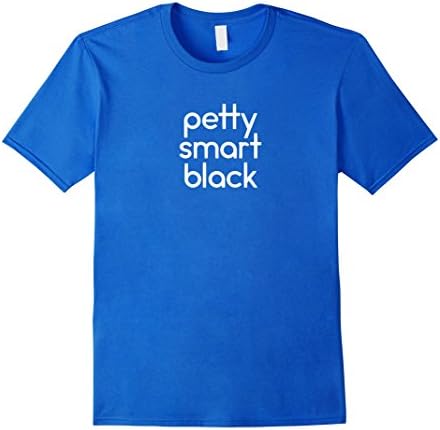 Mens Petty Smart Black Tshirt Medium Royal Blue