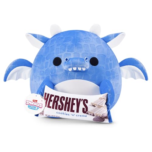 Snackles Series 2 Wave 2, Snack Swap, Dragon, 35 cm by ZURU Cuddly Squishy Comfort Plush with License Snack Brand Accessory (Dragon, Hersheys Cookies n Creme)