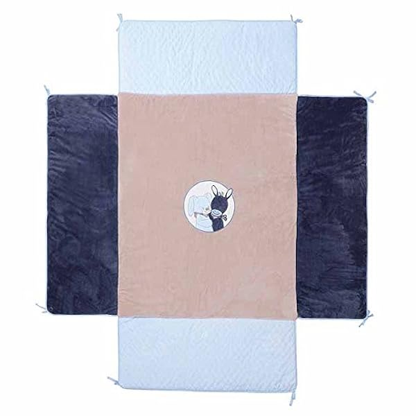Nattou Tour De Parc Avec Rembourrage Lateral 75 X 95 Cm Fanny Et Oscar Blanc Beige