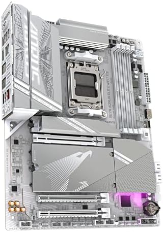 X870 A Elite WIFI7 Ice-Mainboard - Unterstützt AMD Ryzen 9000 CPUs, digitales 16+2+2 Phasen VRM, bis zu 8000MHz DDR5 (OC), 3xPCIe 5.0, Wi-Fi 7, 2.5GbE LAN, USB 4
