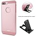 iPhone 7 Plus Case,Veatool [Metal Series] One-piece Matte Back and TPU Bumper Cushion Cover for iPhone 7 Plus(2017)(Rose Gold)
