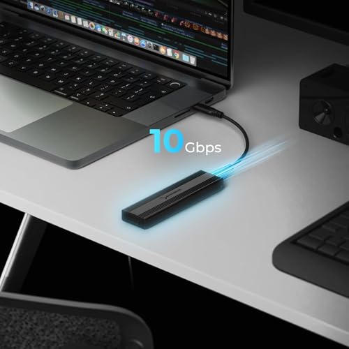 SABRENT M.2 NVMe Enclosure, 10Gbps Tool-Free SSD NVME PCIe SSD Enclosure USB C 3.2 Gen 2 M.2 Enclosure Reader, PCIe NVMe Adapter, Support UASP Trim for 2280 2260 2242 2230 SSD with heatsink (EC-SNVE) | 10Gbps External SSD Enclosure, Reusable Thermal Pad, Compatible with 2230 2242 2260 2280 (EC-SNVE)