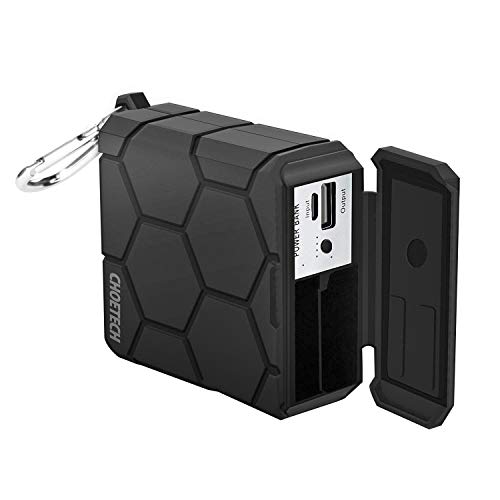 CHOETECH 5200mAh Portable Charger with Dual Battery Charger Compatible with GoPro HERO4 and 5V/2.1A USB for Cell Phones, Action Cameras, etc