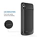 iPhone Xs Max Battery Case, ALLEASA 6000mAh Portable Charging Case Rechargeable Extended Battery Pack Protective Charger Case Compatible for iPhone Xs Max 6.5 Inch -Black