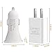 Phone Charger, Phone Charger Kit (Dual USB Car Charger+Wall Charger+2 X MFI Certified Cables) Compatible with iPhone X /8/7 / 6s / 5s /Plus (Combo Set (iPhone Charger Kit))