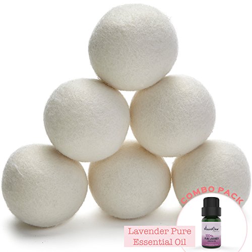 Mountclear Wool Dryer Balls-Lavender Scented–Fabric Softener-All Natural, Chemical Free and Hypoallergenic Reusable Washer Balls-Shorter Drying Time Saves You Time and Money-6 Pack Laundry Balls - Thumbnail 5
