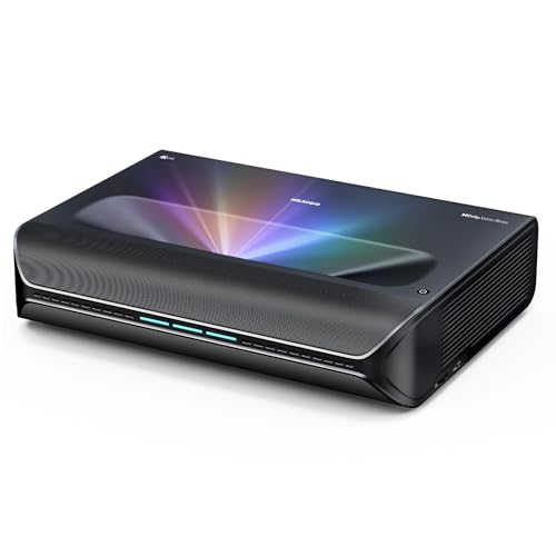 NexiGo Aurora Pro MKII, 4K Tri-Color Laser UST Projector, 30000:1 Contrast Ratio, Dynamic Iris & Laser Dimming, 0.21:1 Throw Ratio, Dolby Vision & Atmos, HDR10+, 3D, 4.2ms ~ 8ms Low Latency