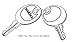Southco PK-10-10-05-KR001, Pair of KR001 Keys, Black Plastic Head, for RV, Motorhome, & Boat Locks (Pack of 2)