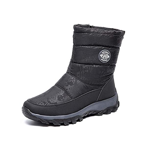 Womens Warm Snow Boots Waterproof Mid Calf Winter Boots AntiSlip