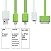 CHAFON [Only Charging] Multi USB Cable, 6 in 1 Multi Cable with Micro USB, Mini USB Ports for Multi Charging Use(Green+White)