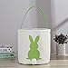 Easter Egg Hunt Basket for Kids,Easter Bunny Basket,Easter Bunny Bags Canvas Tote for Party's Celebrate Decoration Eggs Candy and Gifts Carry Bucket,New Design 2019 (2523cm, 4colors)