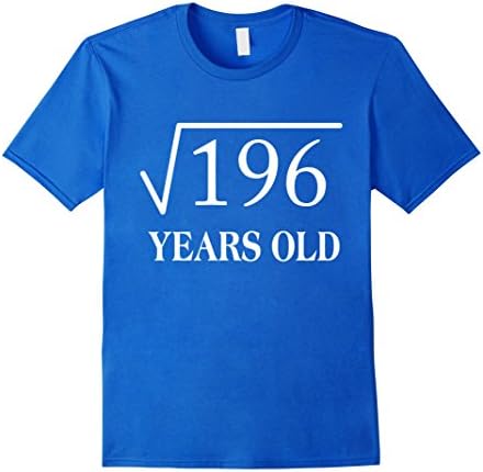 Men's Square Root of 196 14 yrs years old 14th birthday T-Shirt Large Royal Blue