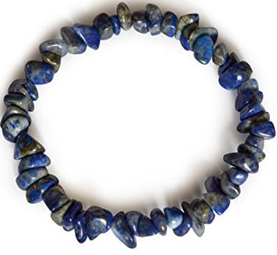 Vifaleno Lapis lazuli bracelet, natural, dark blue, chips, 5-8mm