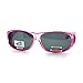 Womens Polarized Fit Over Glasses Rhinestone Sunglasses Oval Rectangular Pink