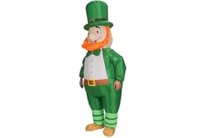Wandamaga Adult Inflatable Leprechaun Costume Men Green Set 155cm-190cm