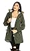 Cotton Fur Lined Parka Jacket in Olive