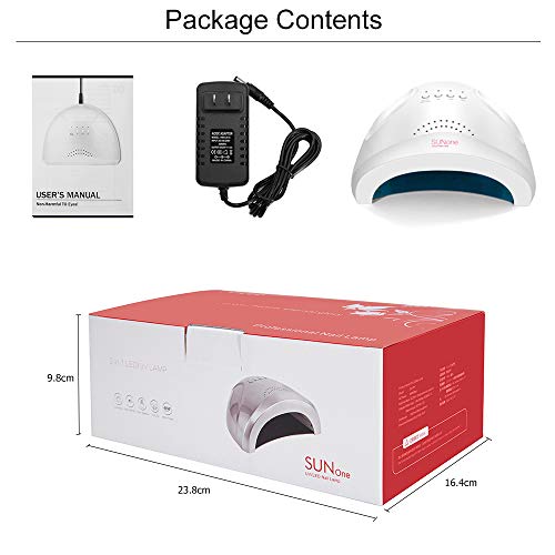 MAGIC ARMOR Nail Dryer 24/48W UV LED Nail Lamp UV Curing Lamp with 3 Timer Setting Auto Sensor for Gel Polish, Bright Painted Surface Easy to Clean (White-48w)