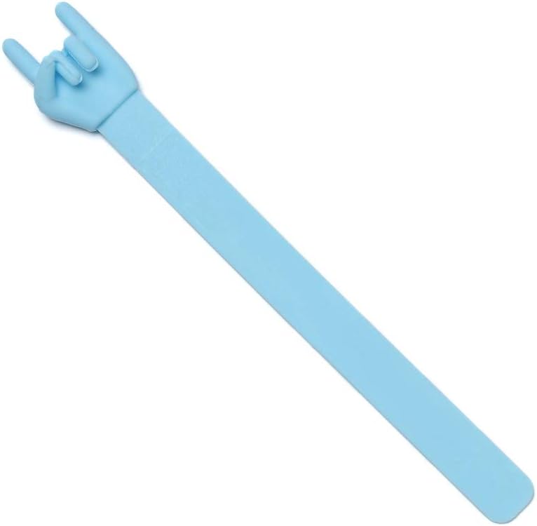 neaverler Simple Office Supply Silicone Cute Book Marker Rock Gesture Bookmark Finger Point(Sky Blue)