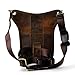 Hebetag Vintage Leather Waist Pack Drop Leg Bag for Men Women Belt Bumbag Multi-Purpose Motorcycle Bike Outdoor Sports Tactical Cycling Riding Hiking Camping