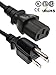Amamax AC Power Cord Cable 6FT for VIZIO TV with Life Time Warranty by iMBAPrice