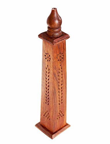 Valentine Day Gifts Wooden Incense Cone Tower Burner Stand Holder Ash Catcher Home Decor Utilities & Accessories (Design5)