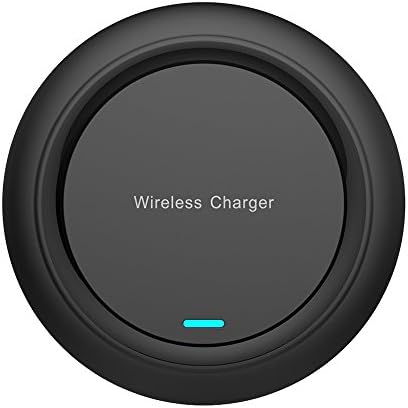 Wireless Charger, Wireless Charging Fast Wireless Charger for iPhone X / 8/8 Plus, Samsung Galaxy S9 /S9 Plus /S8 /S8 Plus /S7 /S7 Edge/S6 Edge Plus/Note 5 Sleep-Friendly（Black）