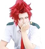 ROLECOS Eijiro Kirishima Cosplay Wigs Short Fluffy Party Hair Wig Red ZY307