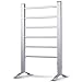 Tangkula Towel Warmer 6 Bar 100W Home Bathroom Space Saving Wall Mounted & Free Standing Style Cloth Bath Towel Heated Drying Rack (Silver 002)