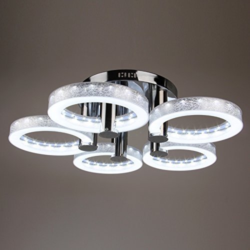 Benlet Modern Style LED Acrylic Chandeliers Ceiling Light Lamp Living Room, Hallway Pendant Lamp with 5 Lights, Cool White Light(US Stock)