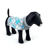 PanDaDa Pet Puppy Dog Sweater Knit Jumper Jacket Clothes Coat Apparel Gray XX-Small