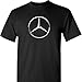 Mercedes Benz Chrome Logo on a Black T Shirt