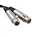 Yeung Qee XLR Splitter Cable 1 ft, 3 Pin XLR Male to Dual XLR Female Mic Combiner Y Cord Balanced Microphone Adaptor Patch Cable