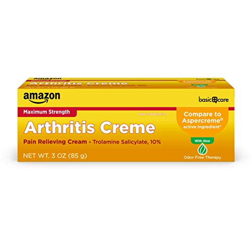 Amazon Basic Care Arthricream, Trolamine Salicylate 10, Analgesic & Arthritis Pain Relief Cream