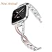 Wearlizer Metal Replacement for Versa/Versa 2 /Versa Lite/Versa SE Bands for Women Rose Gold Silver Black Small Large (Pink+Silver)
