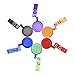 Mudder 6 Pieces Translucent Retractable Badge Holders Badge Reel with Belt Clip for ID Badge Key Cards