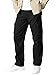 TAIPOVE Men's Military Tactical Work Cargo Pants Casual Relaxed-Fit 6 Pocket Black