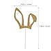 BESTOYARD Bunny Ear Cake Toppers Rabbit Cake Toppers Cupcake Picks for Party Supplies (Golden) 12pcs