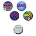 NorNovelties Hippie Costume Accessories - Peace Sign Necklace 4 Buttons Groovy Glasses 6 Piece Set