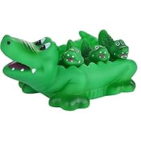 Honglixue Toys Rubber Crocodile Family Bath Set (Set of 4) - Floating Bath Tub Toy (Set of 4)